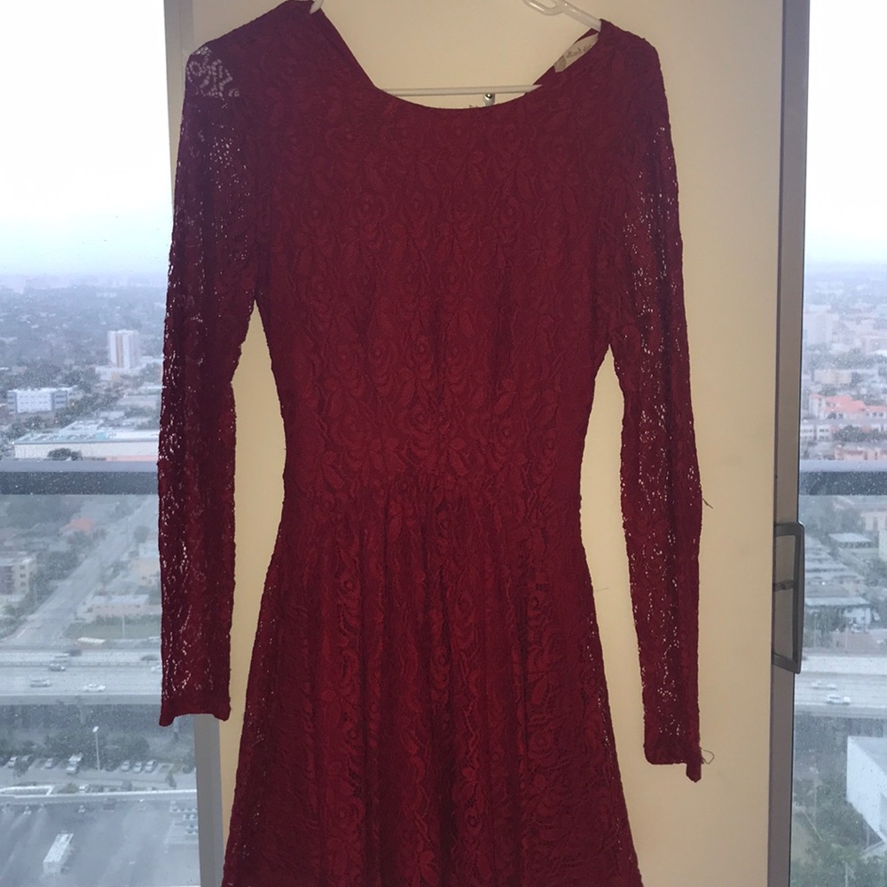 Red mini dress